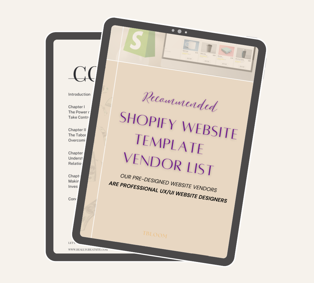 Shopify Website Template Vendors