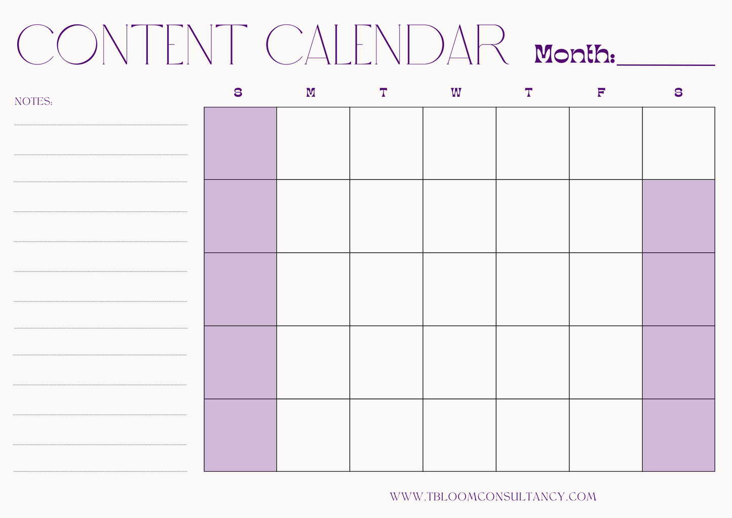 FREE Content Planner